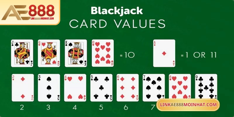 Blackjack AE888 có mục tiêu là đưa tổng điểm gần 21 nhất